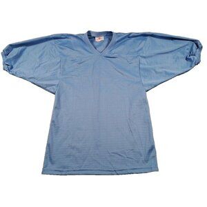 Teamwork Athletic Football Jersey Adult M 38-40" Mesh Blue Blank USA Blokecore